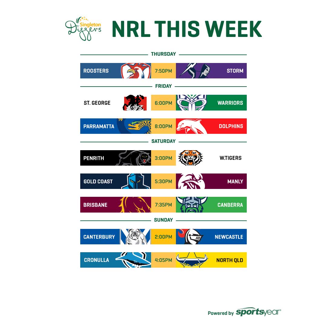 Featured image for “Catch all the live action of the NRL live & loud at Singleton Diggers”